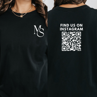 Personalized Logo Design Shirt, Custom Your Logo Here Company Shirts, Follow Us, Connect With Us, Business Social Media QR Code Shirts