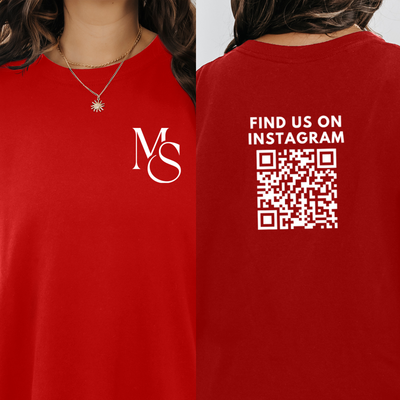 Personalized Logo Design Shirt, Custom Your Logo Here Company Shirts, Follow Us, Connect With Us, Business Social Media QR Code Shirts