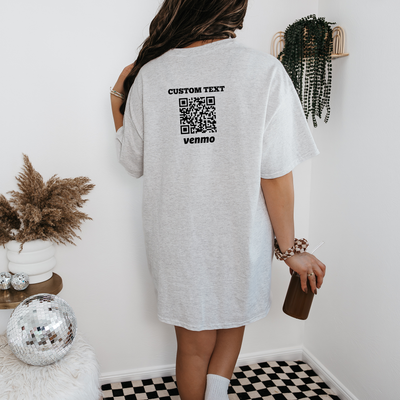Personalized Down Bad Crying at the Gym Shirt, Custom QR Code Tee, Gift for Her, Birthday Gift for Girlfriend, Trendy Shirts for Women