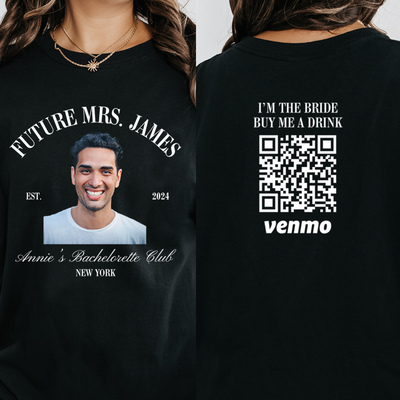 Personalized Bachelorette Party Face Shirt, Im The Bride Buy Me A Drink Venmo Code Shirt, Funny Bride Shirt, Custom Photo Grooms Face Shirt