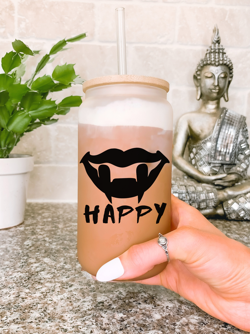 Astarion Happy Glass Mug Tumbler, Gaming Gift for Girlfriend, Gamer Gifts for Her, Birthday Gift for Daughter, Video Game Lover Coffee Cup