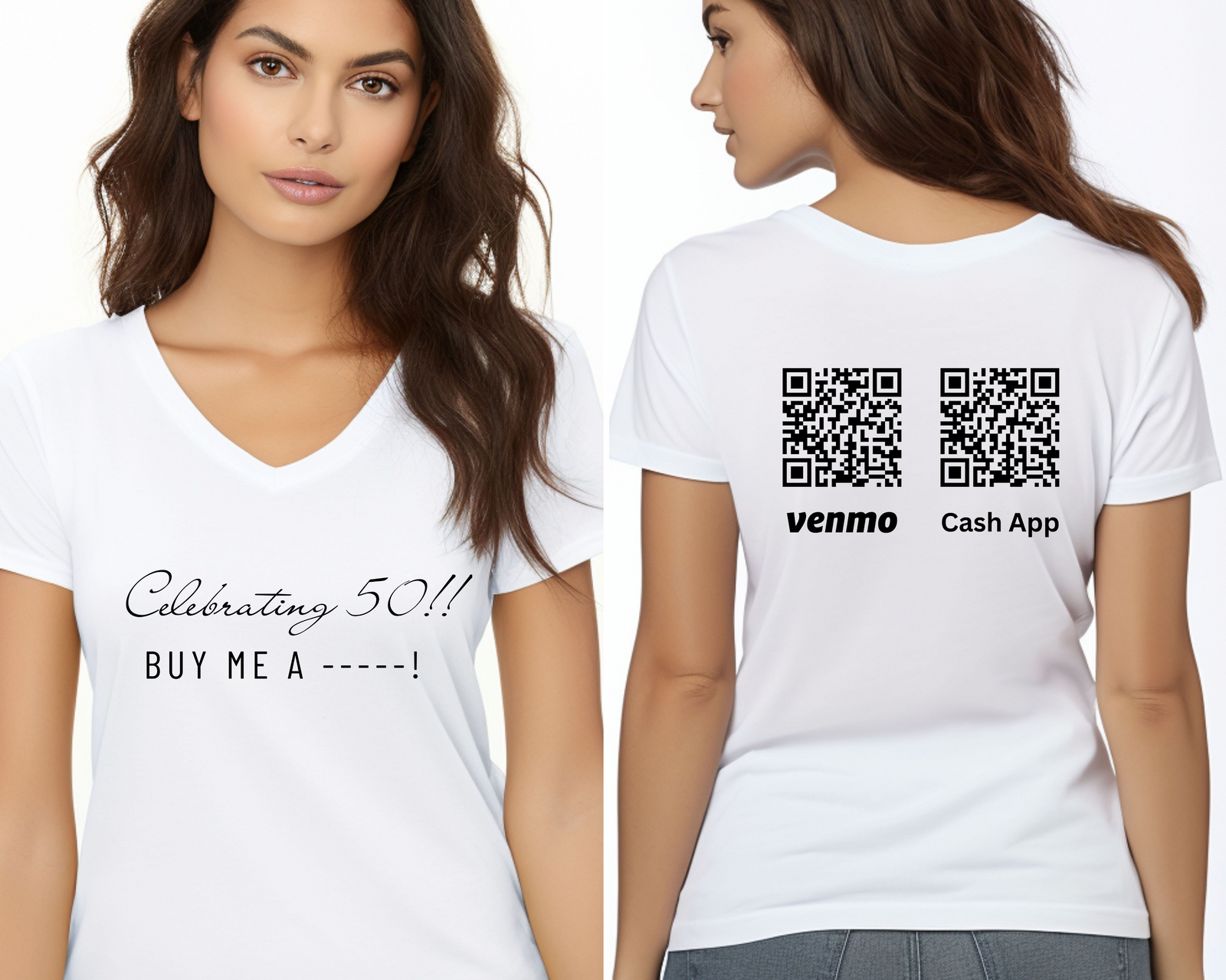 Personalized Birthday Venmo QR Code Shirts, Custom Venmo Shirts, Buy Me A Drink Shirt, Funny Birthday Gift Ideas