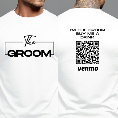 Personalized Bachelor Party Groom Crew Shirts, Custom Venmo QR Code Buy The Groom A Drink, Best Man Shirts, Groom Shirts, Groomsmen Shirts