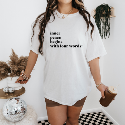 Funny QR Code Shirt Inner Peace Begins with Four Words Shirt Not My Fucking Problem, Funny Shirts, Sarcasm Shirt, Birthday Gift for Friend