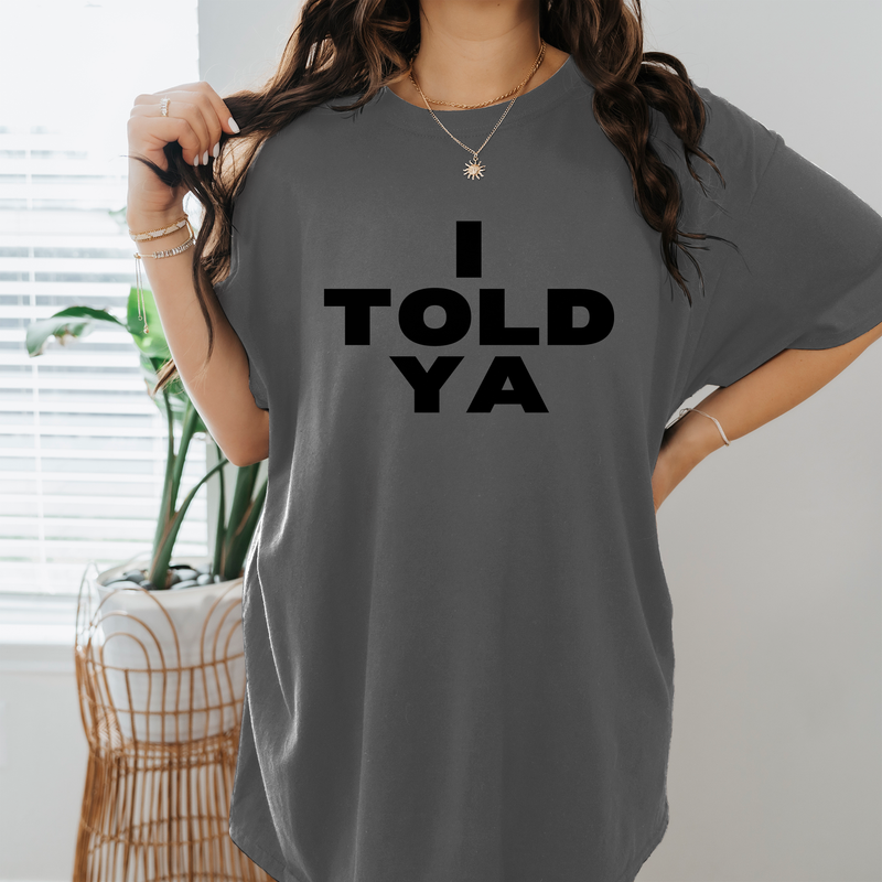 Personalized I Told Ya Tshirt, Custom QR Code Funny Meme Shirts, Birthday Gift for Best Friend, Movie Lover Gift Ideas