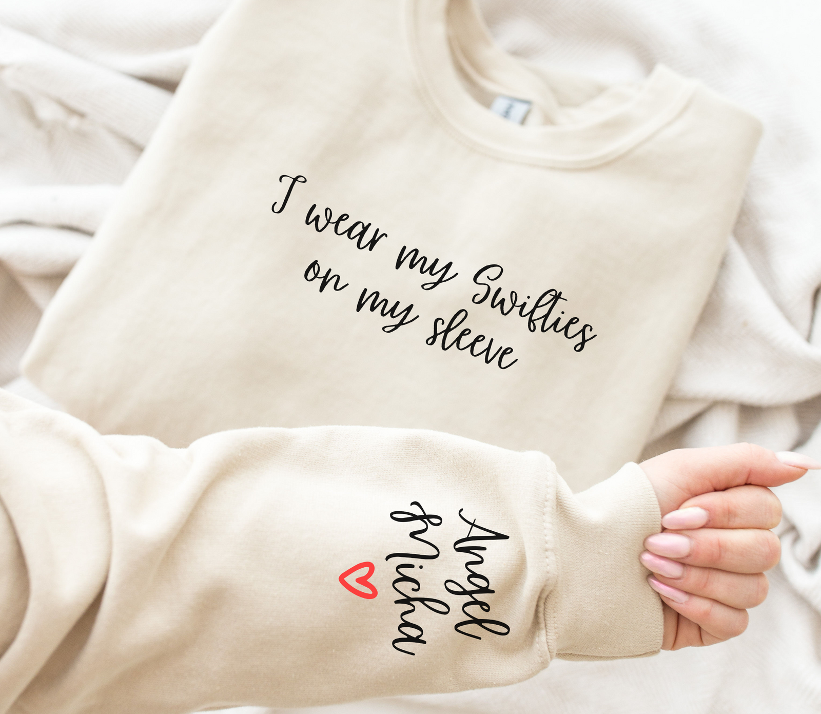 Mom Sweatshirt with Kids Names On Sleeve, Personalized Gift for Mom, Trendy Mom Shirt from Daughter, Mother's Day Christmas Gift For Her