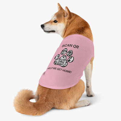 Personalized Pet QR Code Paw Dog Pet Tank Top, Custom Pets QR Code, Dog Shirts, Cat Shirts