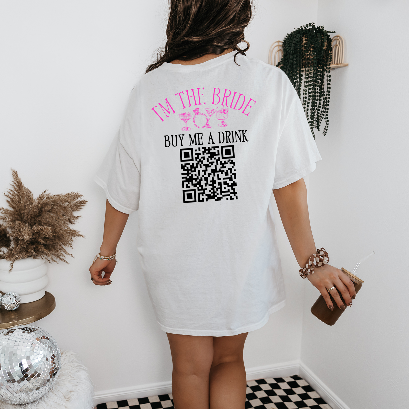 Personalized Bachelorette Venmo Shirts for Bridesmaid and Bride, Custom QR Code Bride Shirts, Buy Bride A Drink, Custom Bridesmaid Shirts