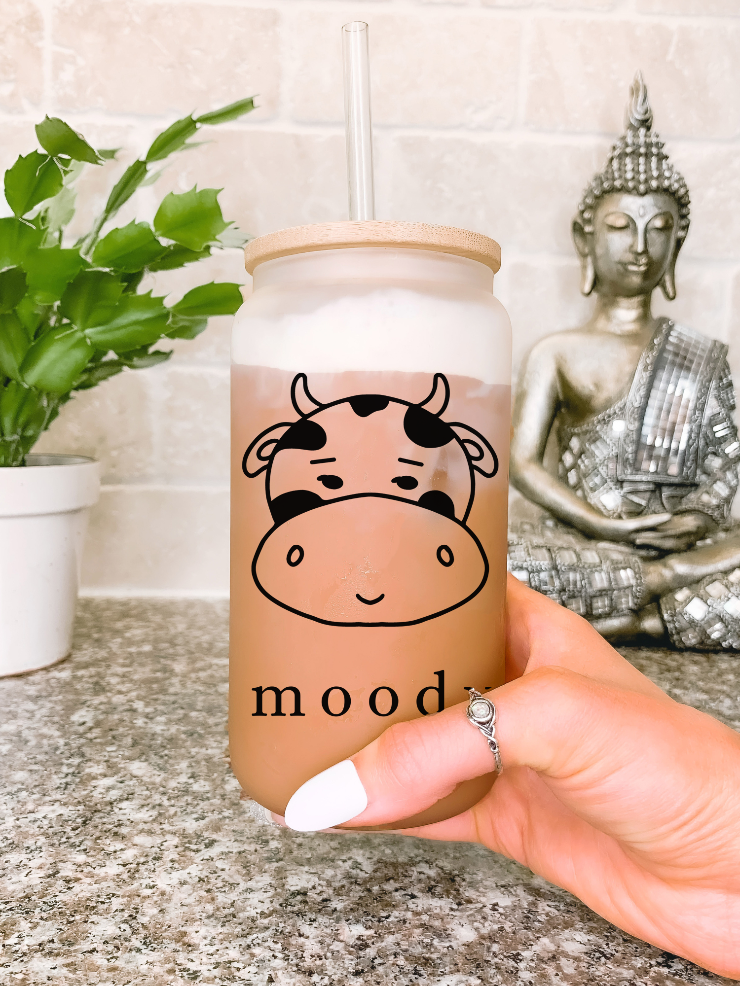 Cow Print Tumbler with Lid and Straw-Cute Cow Gifts for Women,Cow