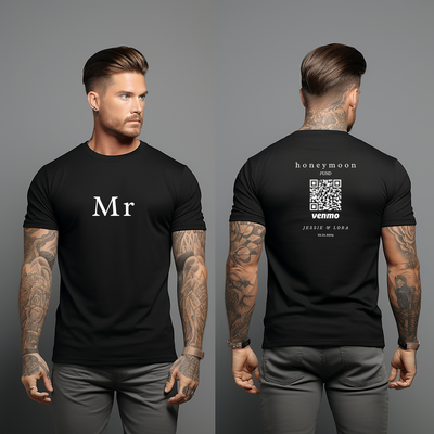 Personalized Mr and Mrs Shirt, Custom Honeymoon Fund Venmo Shirt, Honeymoon Shirts, Wedding Gift for Couples, Newlywed Gift, Matching Shirts