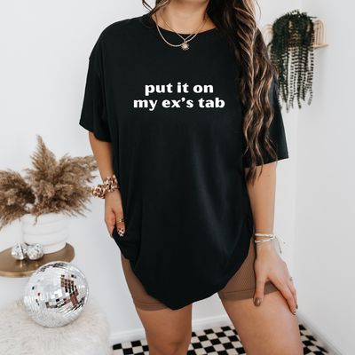 Personalized Breakup Shirt, Put It On My Ex's Tab, Custom Venmo Code Shirts, Funny Divorce Gift, Womens Breakup Shirt, Ex Girlfriend Shirts