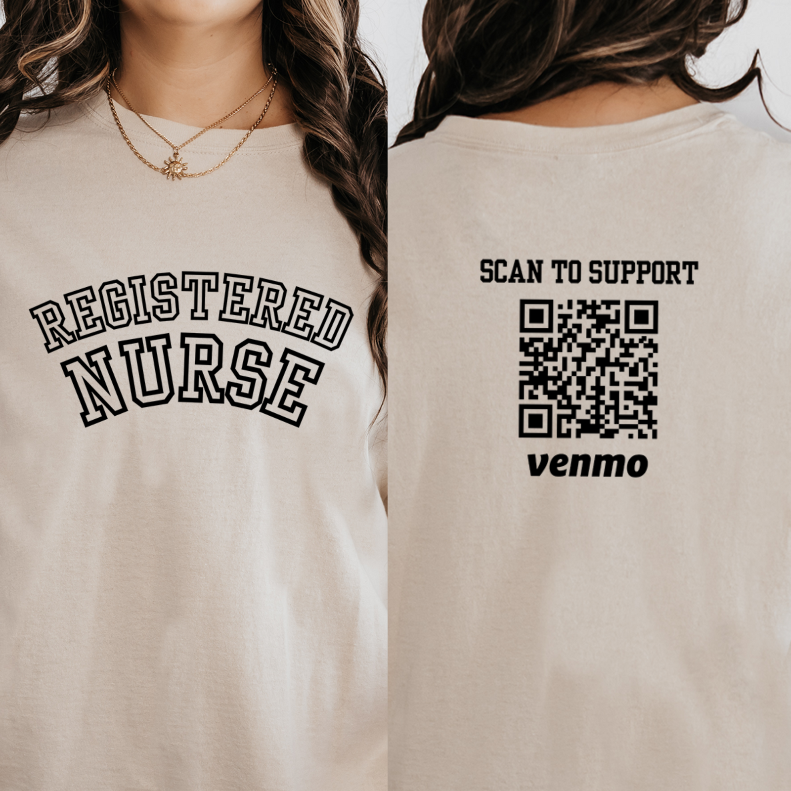 Personalized Registered Nurse Shirt, Scan to Support Custom Venmo Shirt, Nurse Appreciation, Rn Shirt, Nurse Life Shirt