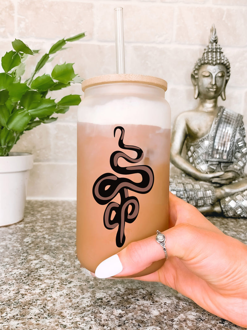 Good Omens Snake Mug, Gift for Geeks, Good Omens Travel Mug with handle, Gift for Bookish, Bookish Gifts for Girlfriend, Christmas Gift Ideas