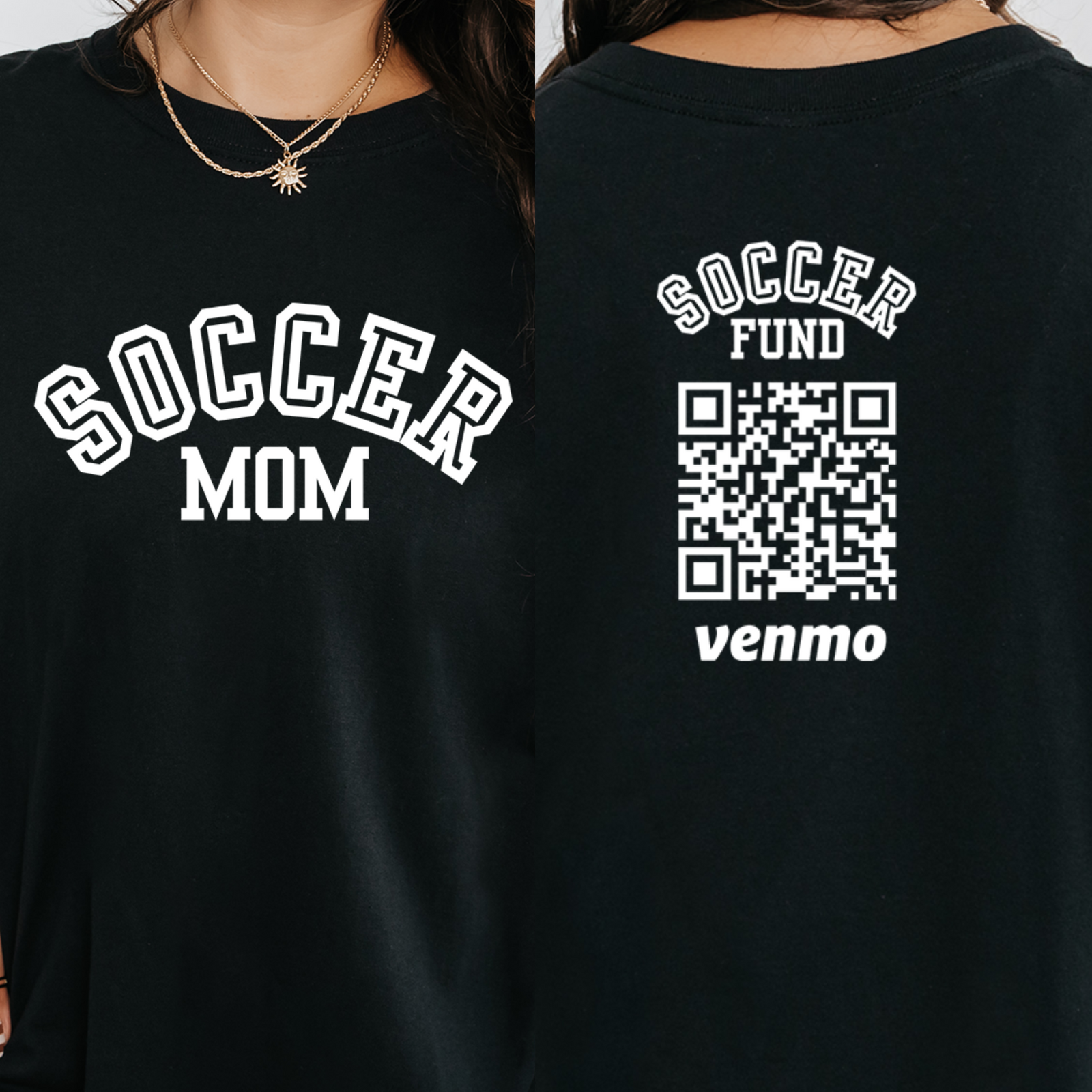 Personalized Soccer Mom Shirt, Custom Soccer Fund Venmo Code Shirts, Sports Mom Shirt, Soccer Mama Shirts, Soccer Gift For Soccer Mom