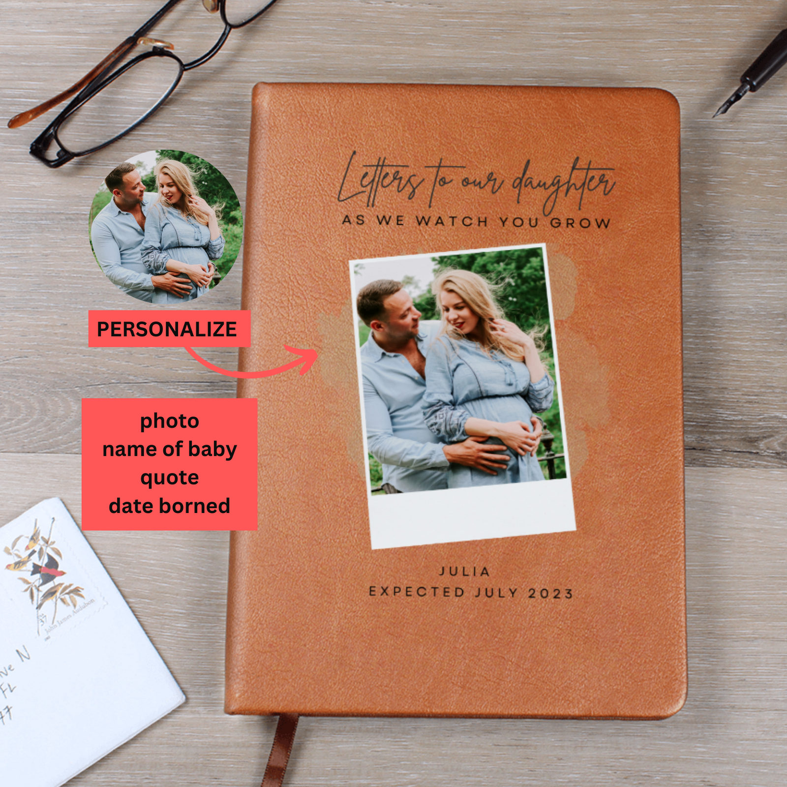 Personalized New Parents Journal, Letters To Our Daughter, Letters To Our Son Journal. New Dad Journal, New Mom Journal, Gift For Expecting Couple, New Parents To Be Gift