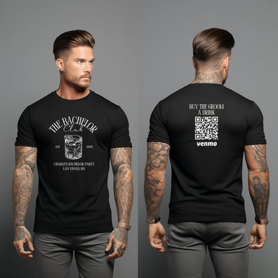 Personalized Bachelor Party Venmo Code Shirts, Groomsmen Shirt, The Bachelor Club Shirt, Whiskey Bachelor Shirt, Buy The Groom Drink Shirts