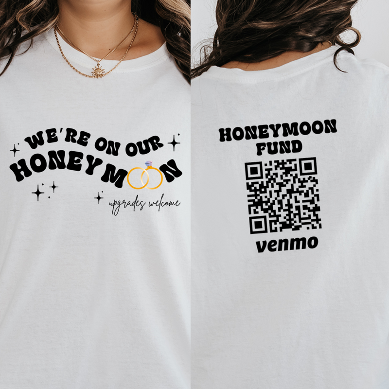 Personalized Honeymoon Fund Venmo Shirt, Honeymoon Shirts, Custom Wedding Gift, His and Hers Shirts, Mr and Mrs Shirts, Vacation Shirts