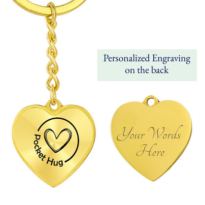 Personalized Pocket Hug Keychain / Pocket Anxiety Token / Mental Health Gifts / Custom Pocket Hug / Pocket Token Gift / Pocket Hugs