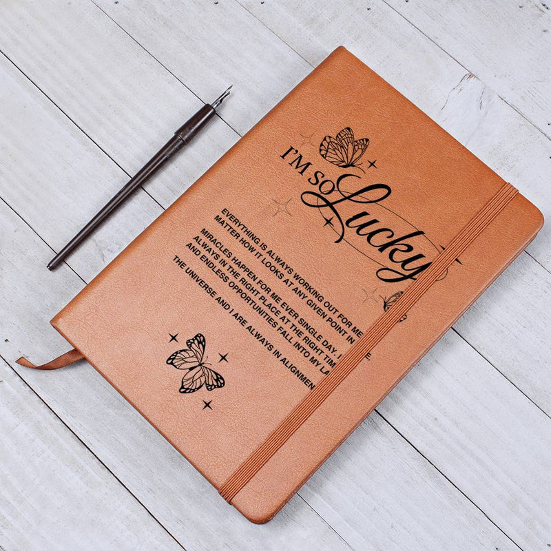 I'm So Lucky Journal, Lucky Girl Manifestation Notebook, Encouragement Gift for Daughter, Best Friend Birthday Gifts, Affirmation Journals