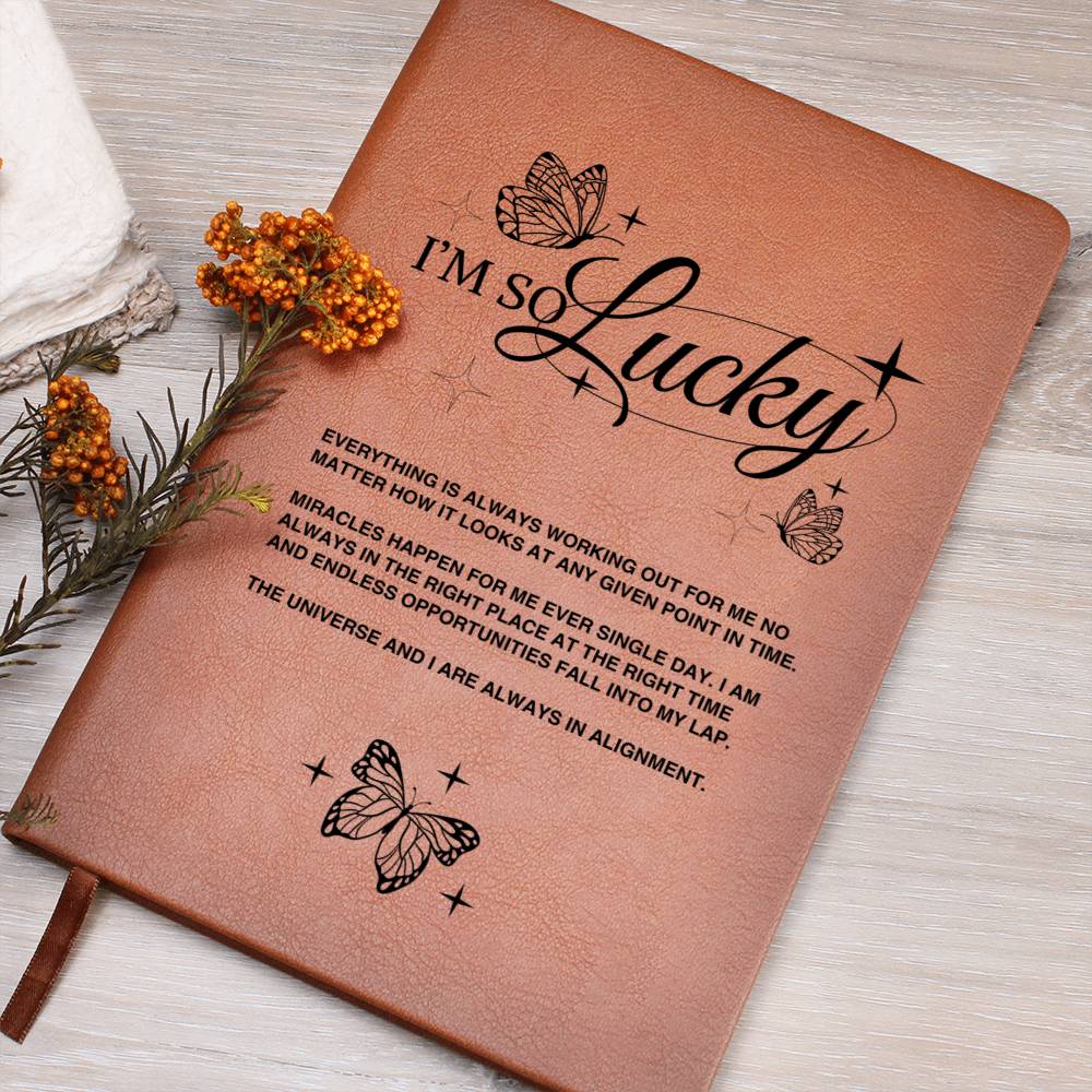 I'm So Lucky Journal, Lucky Girl Manifestation Notebook, Encouragement Gift for Daughter, Best Friend Birthday Gifts, Affirmation Journals