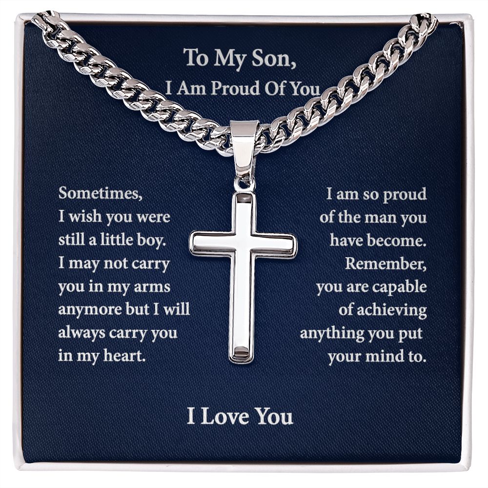 Personalized To My Son Necklace, Meaningful Gift for Son, College Graduation Gift