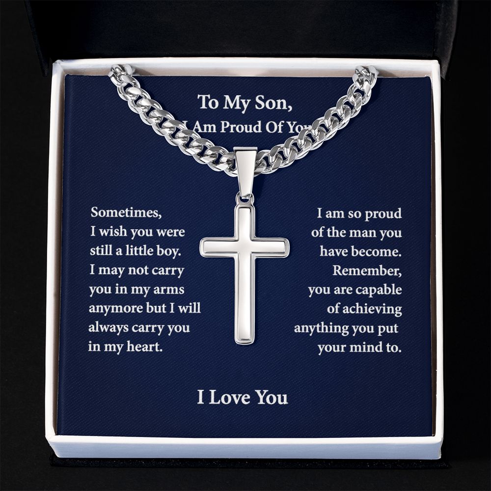 Personalized To My Son Necklace, Meaningful Gift for Son, College Graduation Gift