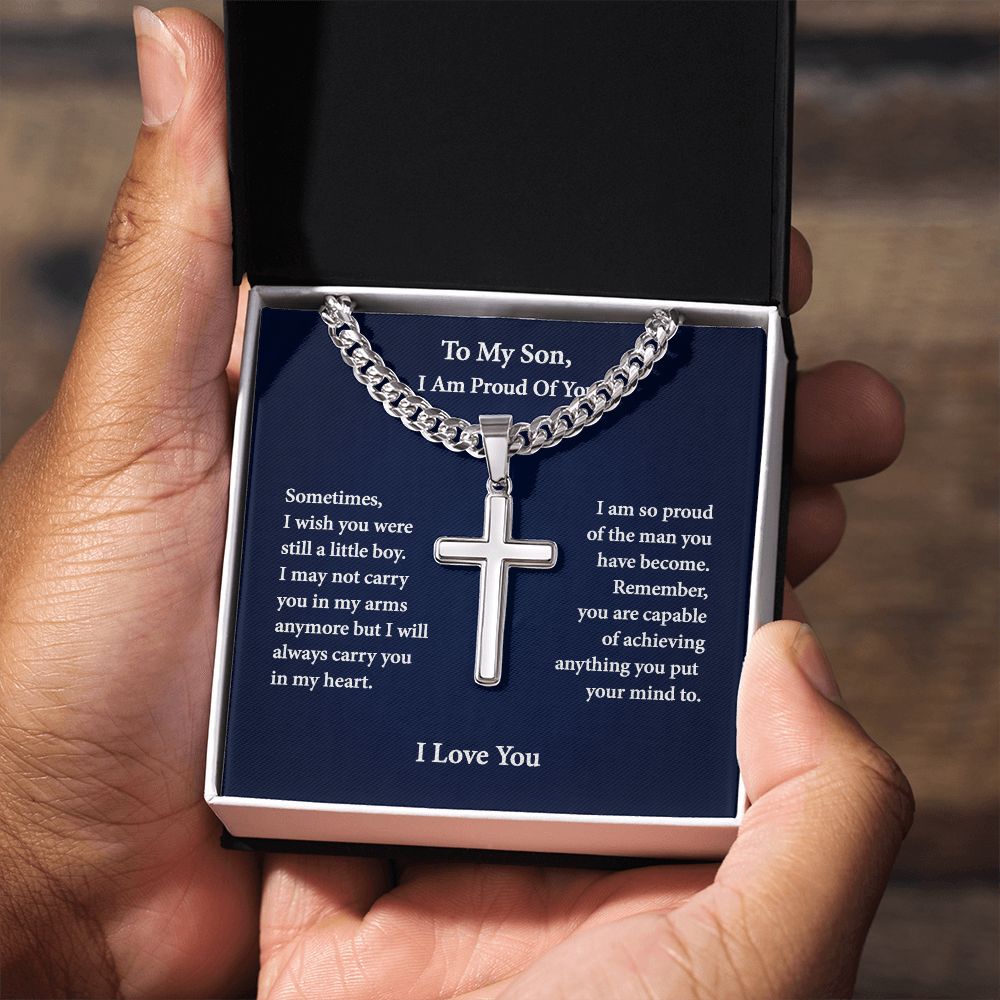 Personalized To My Son Necklace, Meaningful Gift for Son, College Graduation Gift