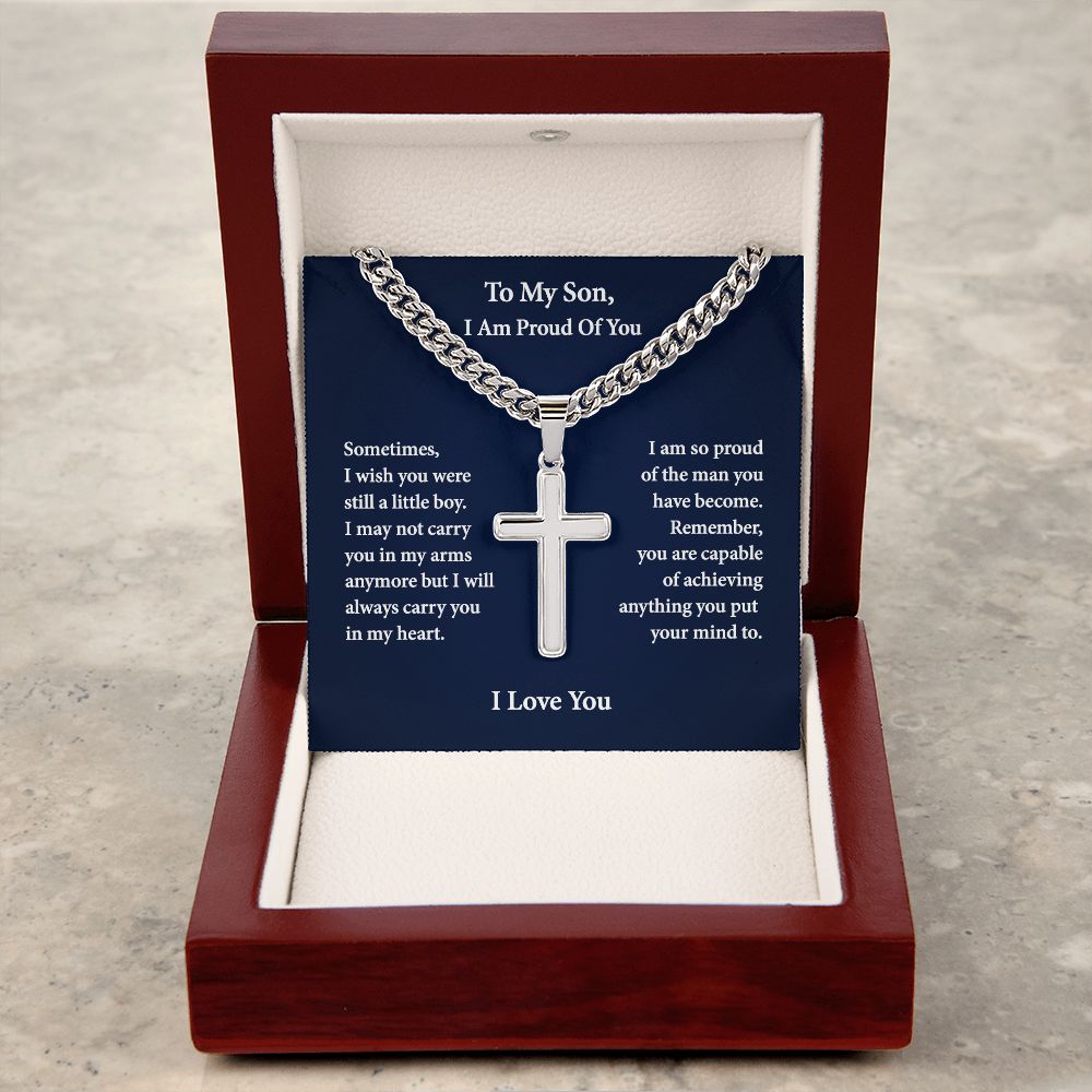 Personalized To My Son Necklace, Meaningful Gift for Son, College Graduation Gift