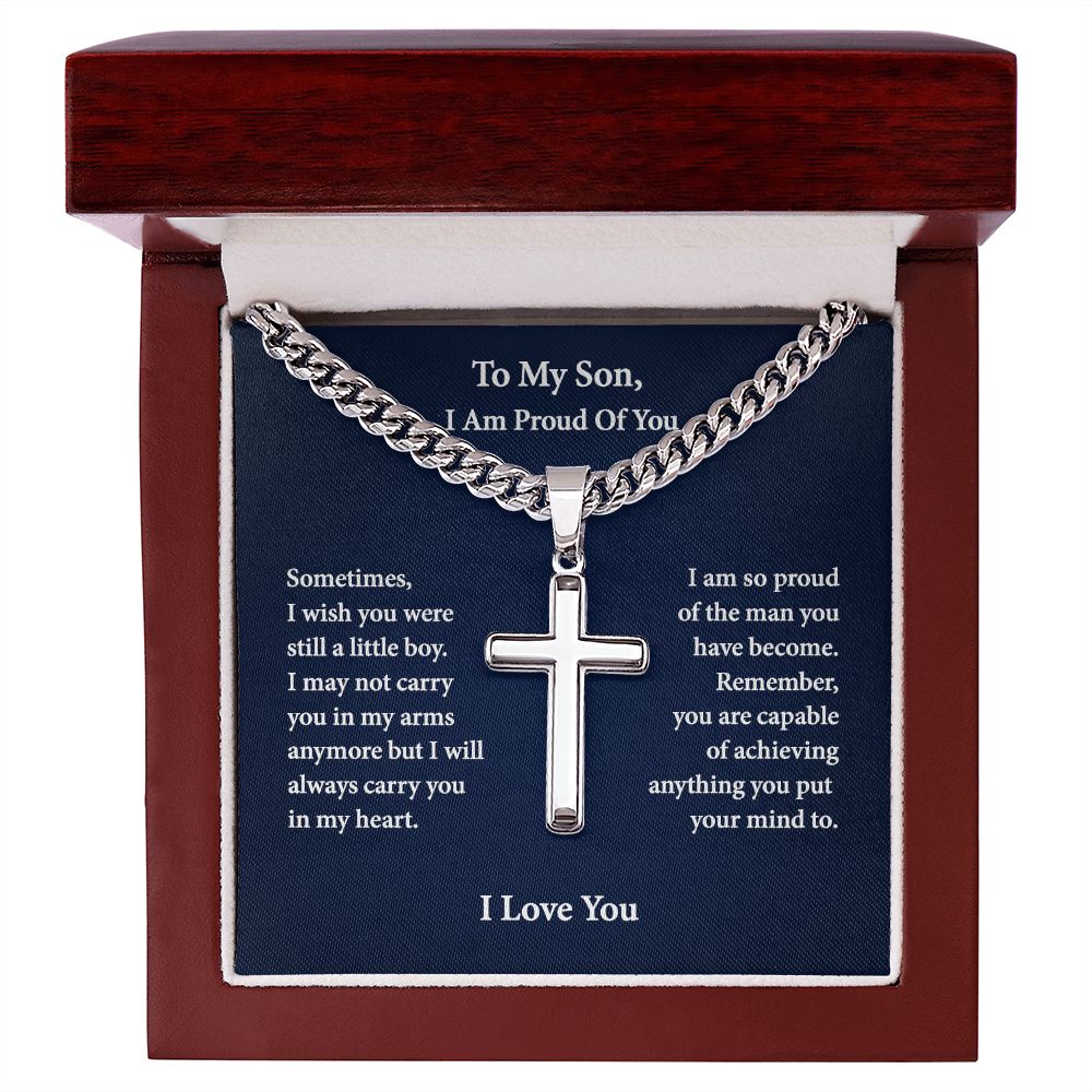 Personalized To My Son Necklace, Meaningful Gift for Son, College Graduation Gift