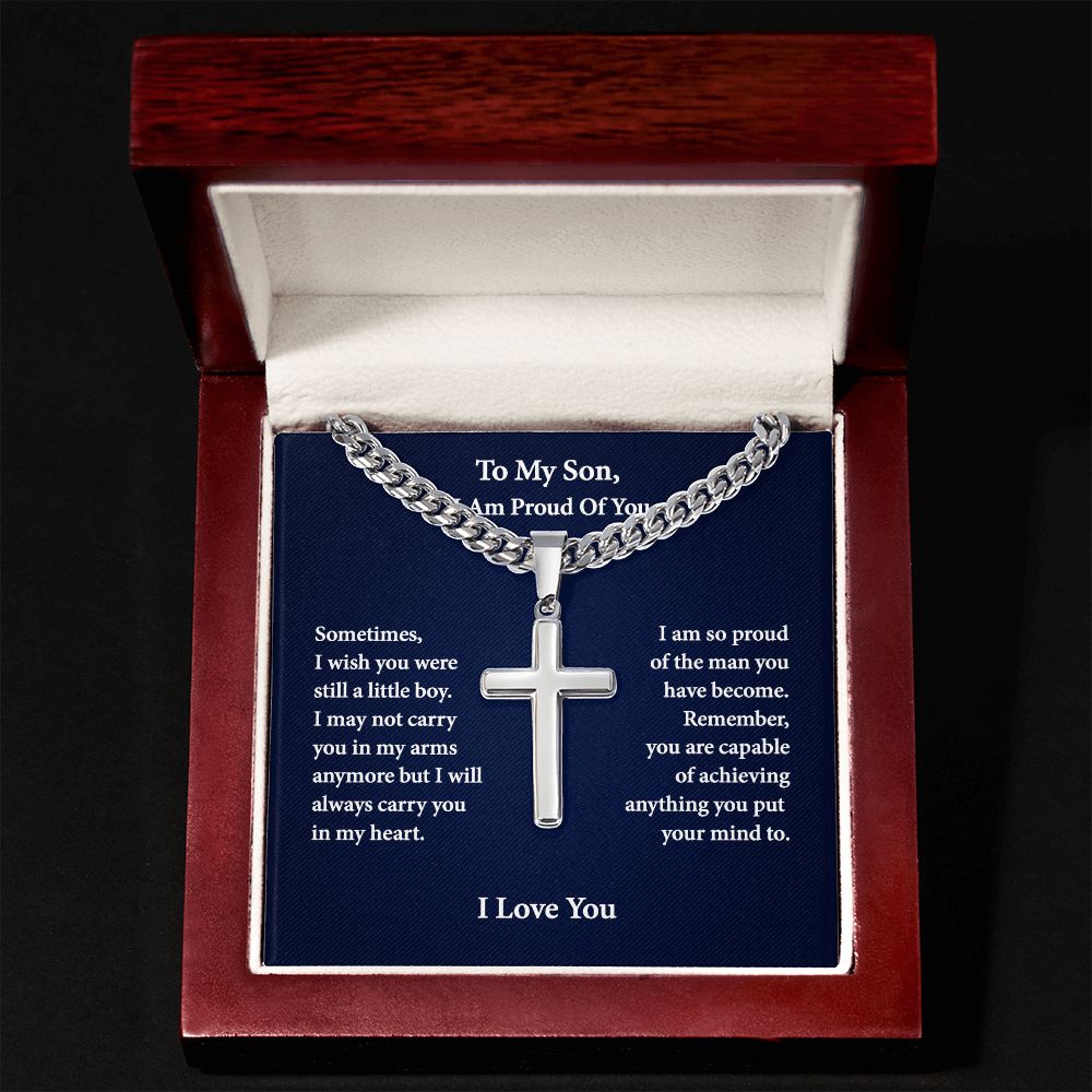 Personalized To My Son Necklace, Meaningful Gift for Son, College Graduation Gift