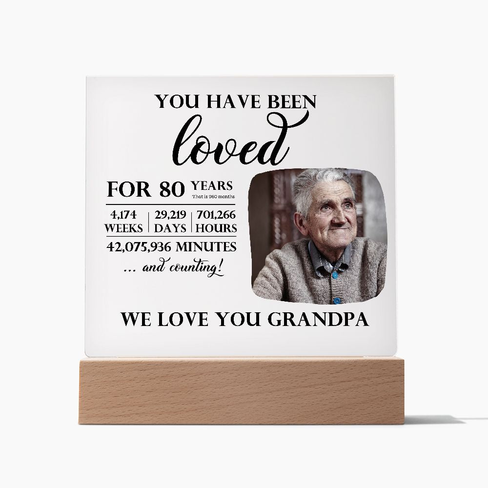 Personalized 80th Birthday You Have Been Loved Night Light Gift, 80th Birthday Sign, Dad, Mom 80th Birthday Present, Grandma, Grandpa Gifts