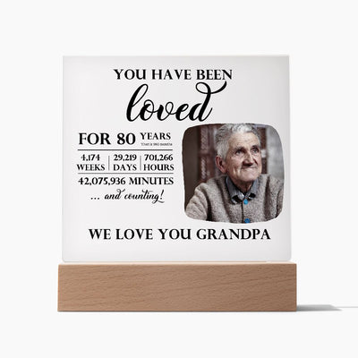 Personalized 80th Birthday You Have Been Loved Night Light Gift, 80th Birthday Sign, Dad, Mom 80th Birthday Present, Grandma, Grandpa Gifts