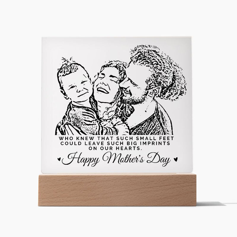 Personalized Happy Mother's Day Portrait Acrylic Frame, Custom Portrait from Photo for Mother's Day Gift. Personalized Photo Gift for Mother. Mom Gift Ideas
