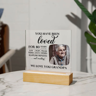 Personalized 80th Birthday You Have Been Loved Night Light Gift, 80th Birthday Sign, Dad, Mom 80th Birthday Present, Grandma, Grandpa Gifts