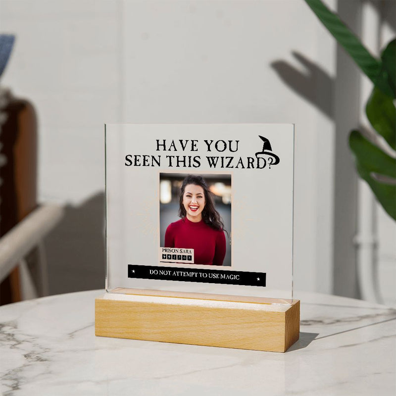 Wizard Sign, Have You Seen This Wizard, Personalized Photo Plaque, Kids Gift, Movie Inspired Gift