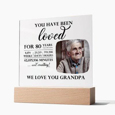 Personalized 80th Birthday You Have Been Loved Night Light Gift, 80th Birthday Sign, Dad, Mom 80th Birthday Present, Grandma, Grandpa Gifts