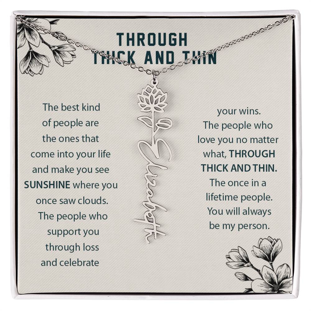 through thick and thin