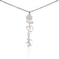 Personalized To My Boyfriends Mom Birthflower Month Name Necklace, Custom Christmas, Birthday Gift For Boyfriend's Mom, Mothers Day Gifts