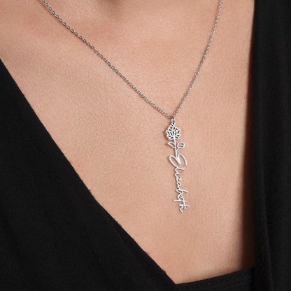 Personalized To My Soul Sister Birthflower Month Necklace, You Have Been By My Side, Custom Birth Flower Name Necklace Bestie, Best Friend