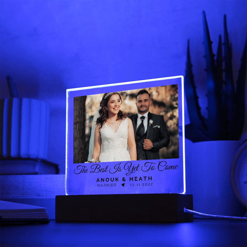 Personalized Wedding Picture Gift, Married Keepsake, 1 Year Anniversary Gift, Mr & Mrs Frame