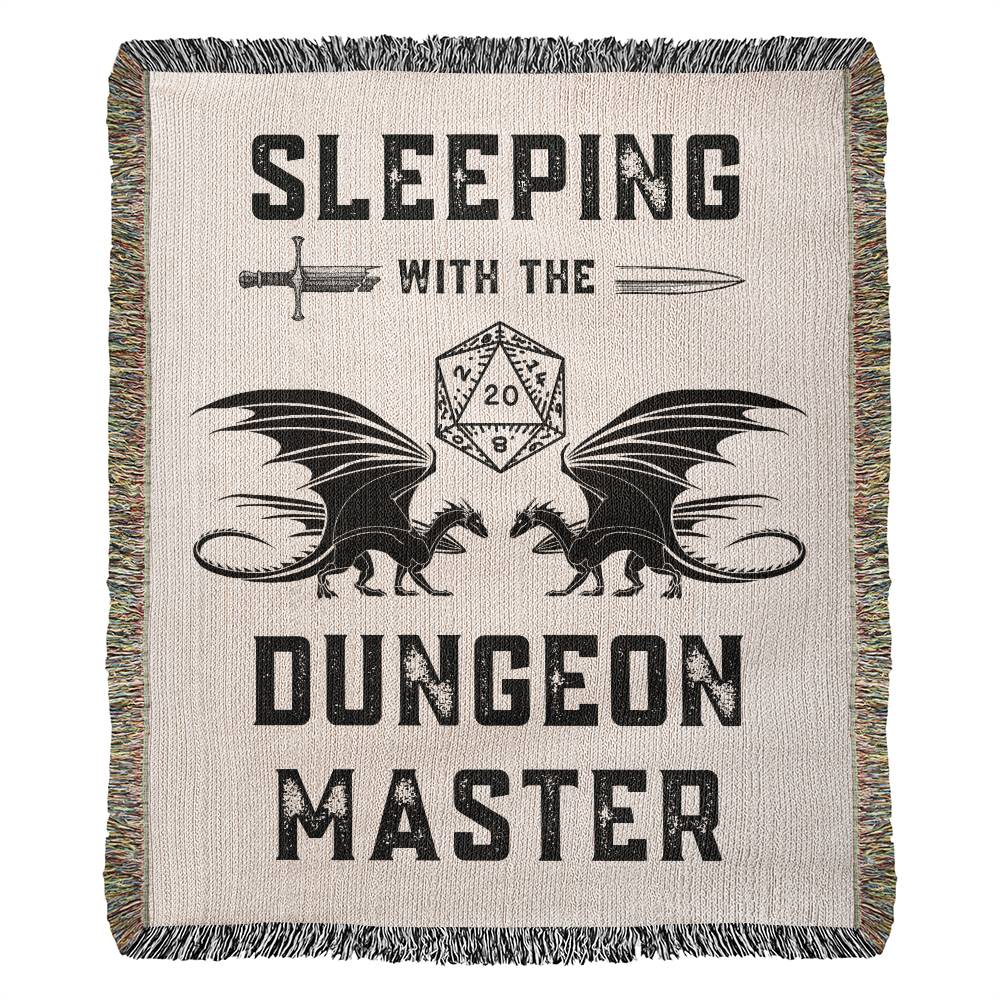 Sleeping with the Dungeon Master Blanket, Dnd Blanket, Dnd Gift for Girlfriend, Dungeon And Dragons Home Decor, Funny Gaming Gifts