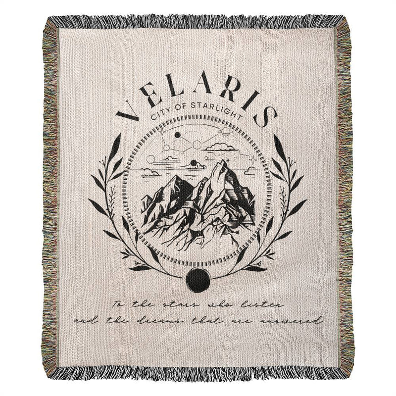 City Of Starlight Throw Blanket, Woven Blanket, Velaris Merch, Bookish Gifts For Her, Birthday Gift for Book Lovers