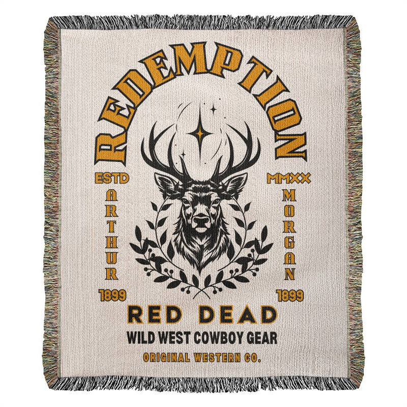 Redemption Retro Red Dead Blanket, Arthur Morgan High Honor Deer Path Home Decor, Video Games Lover Gift, Western Cowboy Quote