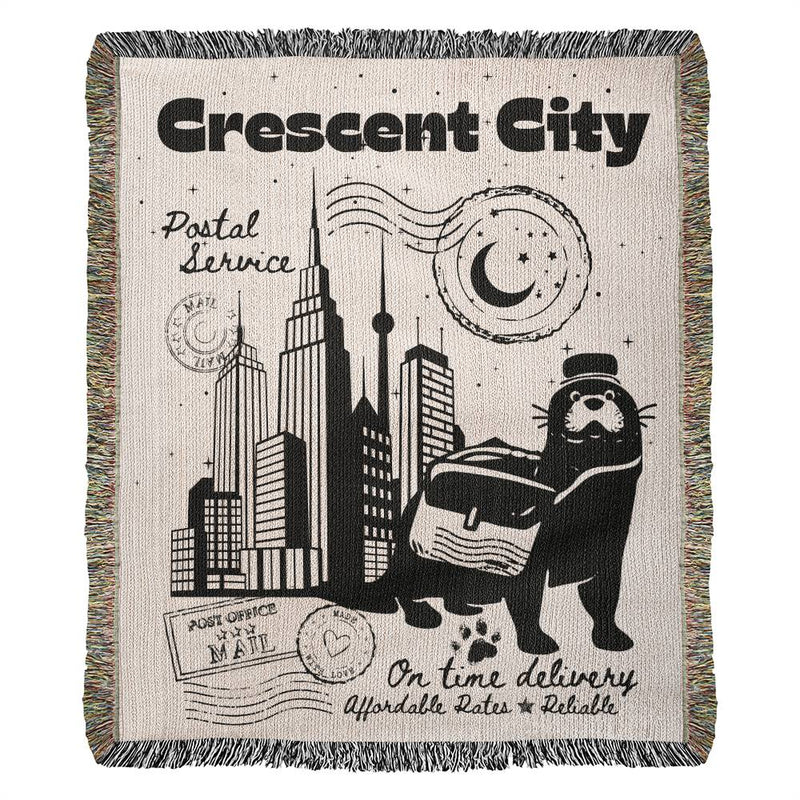 Crescent City Postal Service Blanket, Gift for Book Lovers, Bookish Blanket, Birthday Gift for Bookworm Best Friend Book Club Gifts