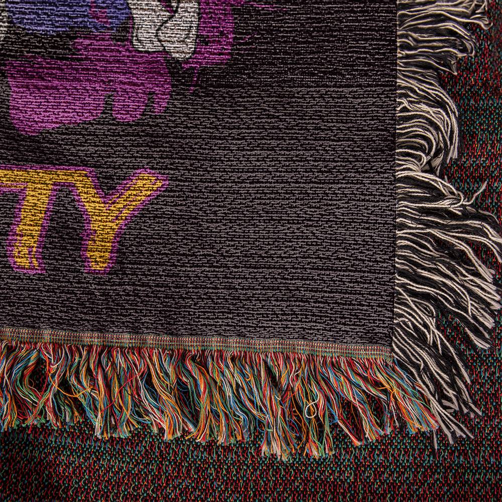 I Don't Have a Gender I Have Anxiety Woven Blanket, Finny Non Binary, lgbt Skeleton Blanket, Queer Anxiety Tapestry Blanket