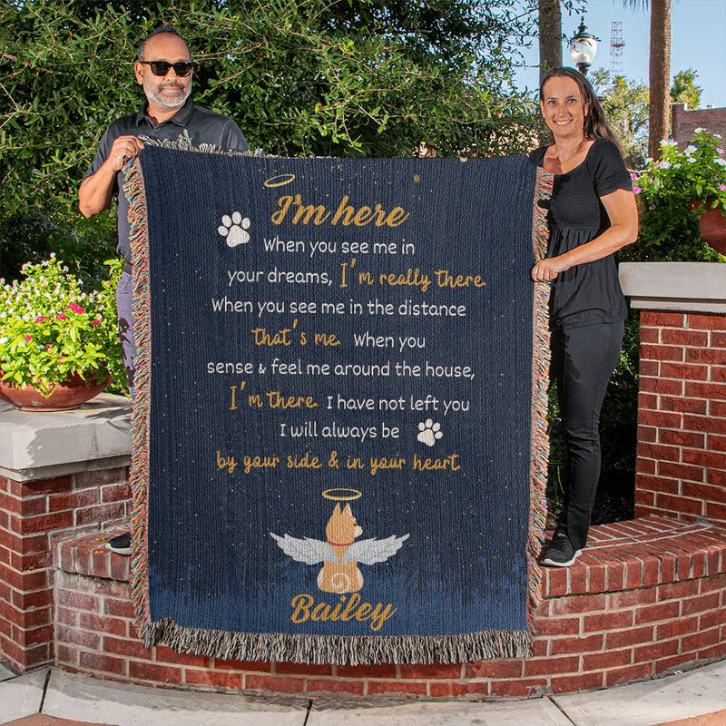 Personalized Dog Remembrance Blanket, Pet Memorial Blanket, Custom Dog Memorial Gift, Pet Loss Gifts, Throw Blanket, Memorial Dog Blanket