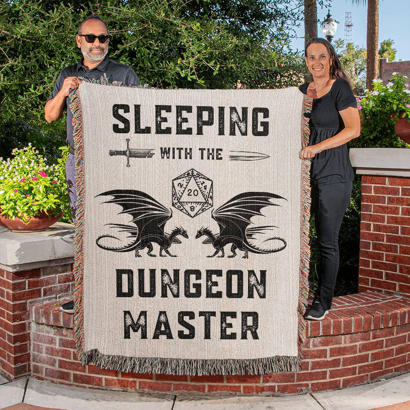 Sleeping with the Dungeon Master Blanket, Dnd Blanket, Dnd Gift for Girlfriend, Dungeon And Dragons Home Decor, Funny Gaming Gifts