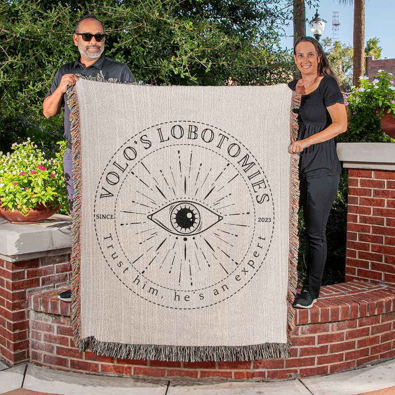 Lobotomy at Volo's Woven Blanket, Baldur's Gate Blanket, Gamer Home Decor, Birthday Gift for Best Friend, Geek Gift Ideas
