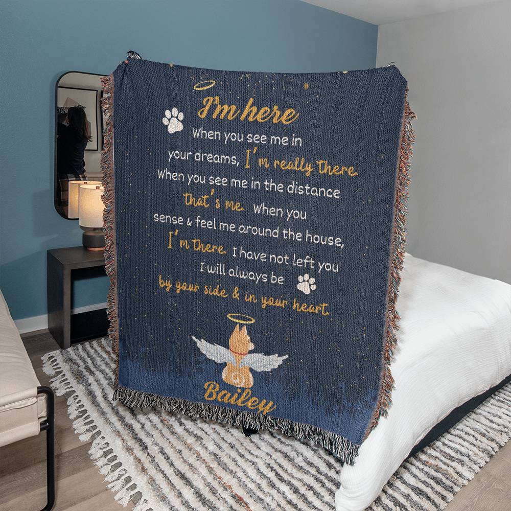 Personalized Dog Remembrance Blanket, Pet Memorial Blanket, Custom Dog Memorial Gift, Pet Loss Gifts, Throw Blanket, Memorial Dog Blanket