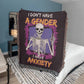 I Don't Have a Gender I Have Anxiety Woven Blanket, Finny Non Binary, lgbt Skeleton Blanket, Queer Anxiety Tapestry Blanket